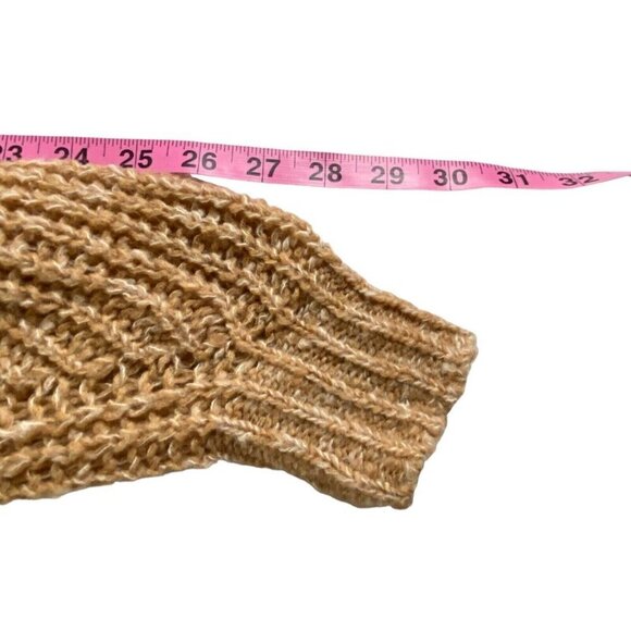 by ANTHROPOLOGIE Honore Ribbed Knit Sweater Long Sleeve V Neck Honey S 82-14 - Picture 11 of 16